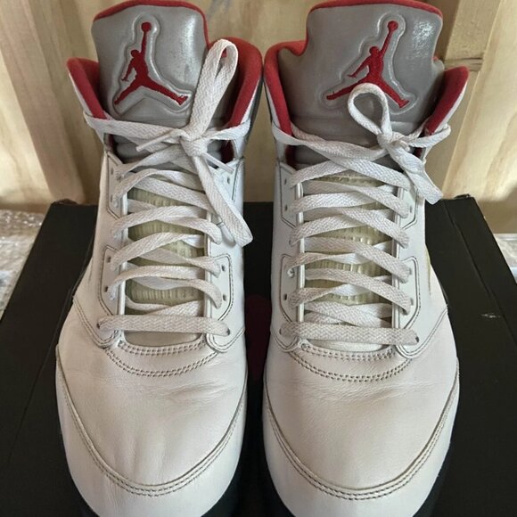 Nike Air Jordan 5 Fire Red Silver Tongue Size 12 Men DA1911-102 OG V Retro Clean main image 5